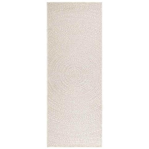 Tappeto Zizur Crema 80x200 Cm Aspetto Iuta Interni Ed Esterni - Foto 3