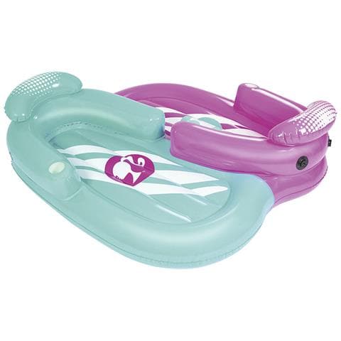 Barbie Set Di Due Materassi Inflabili Con Ombrellone Sporty Girl 178x170cm Età 4-10 Anni - Foto 5