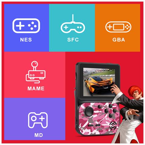 Console Emulator Retro. Giochi 8 E 16 Bit, Mame, Nes. Schermo Da 3 Pollici. Include Controller Per 2 Giocatori, Connessione Av Alla Tv. - Foto 2