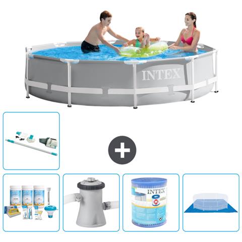 Piscina Fuori Terra - In Giro - 305x76 Cm - Grigio - Include Accessori Coordinati A1867 - Foto 1