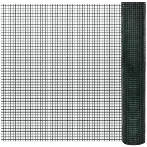 Recinto Pollaio In Rete Zincato Rivestimento Pvc 10x1 M Verde - Foto 2