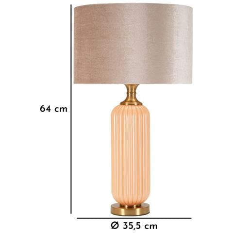 Lampada Da Tavolo Mf731 - Bianco - Vetro - 64x35,5x35,5 Cm - Foto 7