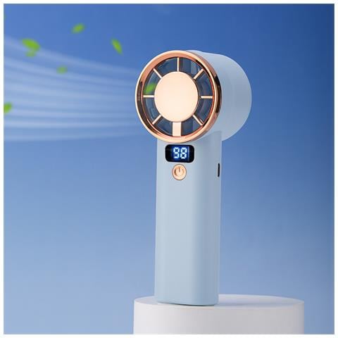 Ventilatore Portatile Verde Menta: Raffreddamento Portatile Con Batteria A Lunga Durata Blue - Foto 2