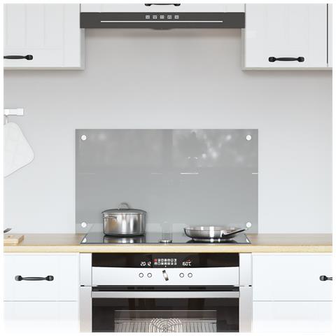 Schienale Cucina Grigio Chiaro 70x40x0,6 cm Vetro Temperato - Foto 2