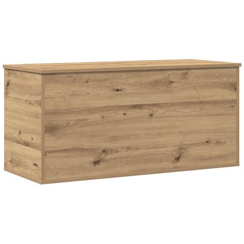 Scatola di stoccaggio  con coperchio Rovere Artigianale 100x42x46 cm Legno ingegnerizzato - Foto 1