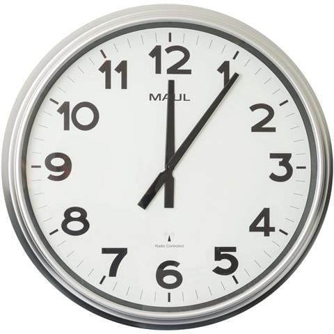 9056195 orologio da parete e da tavolo Orologio radiocomandato Rotondo Argento - Foto 1