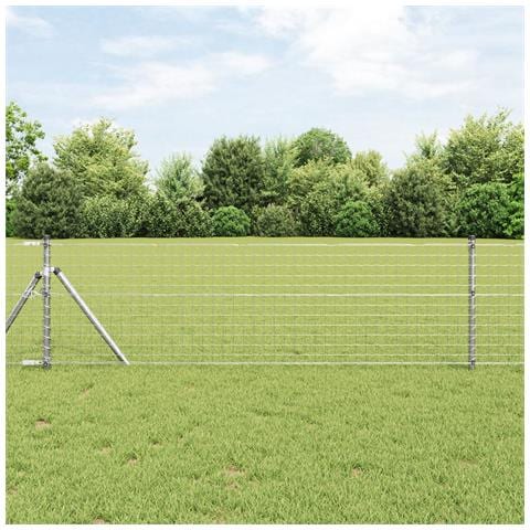 Posto per recinzione 7 pz Ø32 mm 120 cm Acciaio zincato - Foto 2