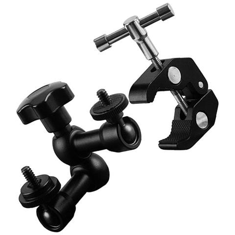 Supporto Per Fotocamera 7"" Magic Arm Con Morsetto A Granchio Grande - Fissaggio Versatile E Regolabile - Foto 1