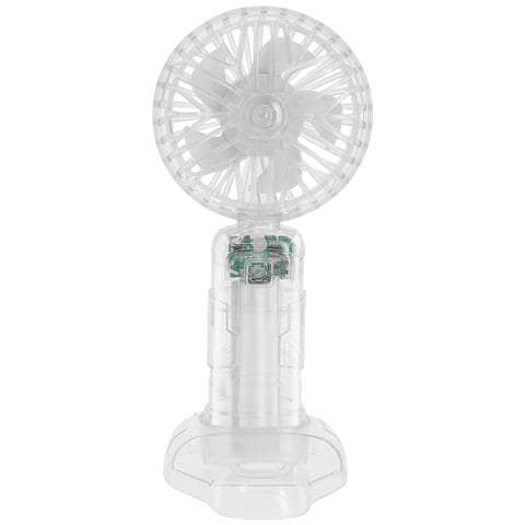 Ventilatore Portatile A 3 Velocità Con Luce Interna E Supporto Video Stabile, Trasparente - Foto 1