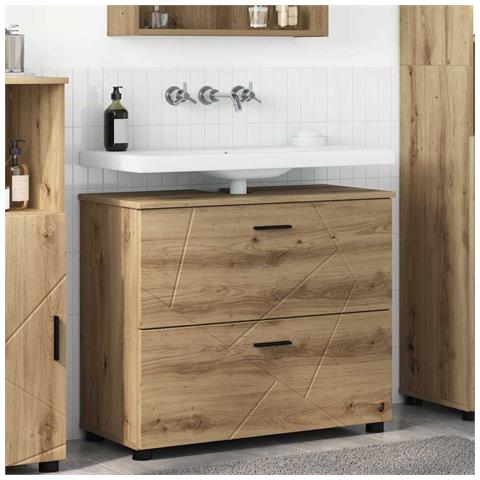 Mobile da Bagno rovere artigianale 76.5 x 35 x 64 cm - Foto 2