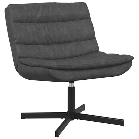 Sedia girevole Nero 63 x 75 x 76 cm Pelle sintetica - Foto 1