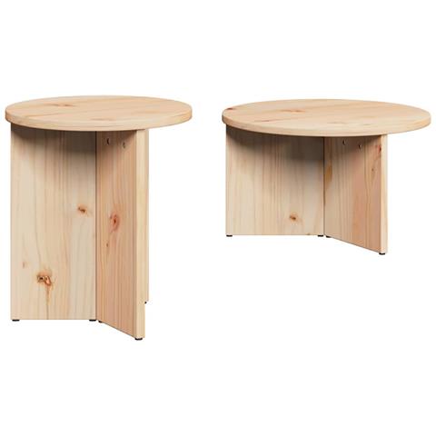 Tavolino da salotto 2 pcs Naturale 49 x 49 x 28 cm - Foto 1
