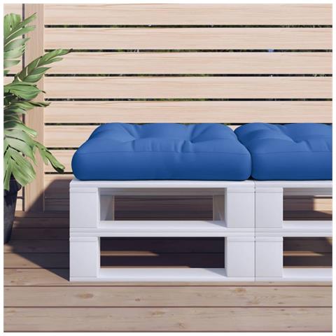Cuscino per Pallet Blu 58x58x10 cm in Tessuto - Foto 2