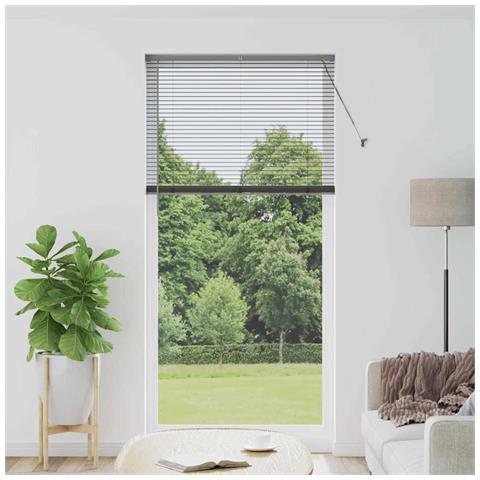 Tenda per Finestra con tende Manuale Grigio scuro Alluminio - Foto 2