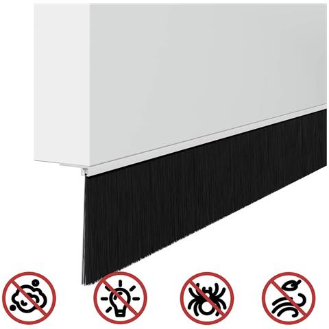 Spazzole per porte autoadesive 2 pcs Bianco 100 cm - Foto 9