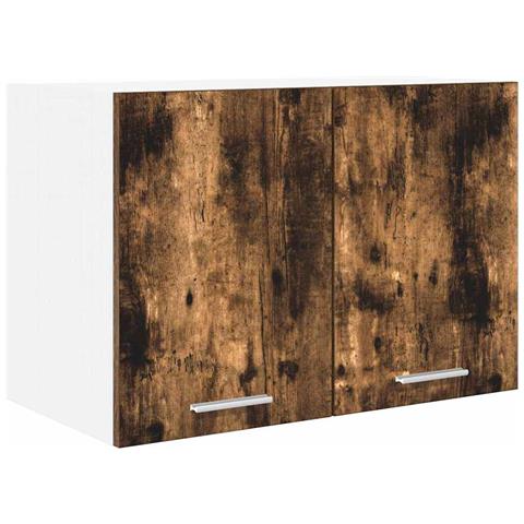 Armadio pensile Riga Rovere Affumicato e Bianco 60 x 31 x 40 cm - Foto 1