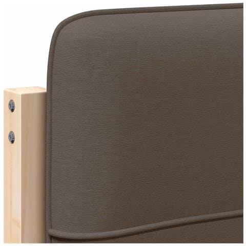 Testiera imbottita Marrone e taupe 75 cm Pino massello - Foto 9