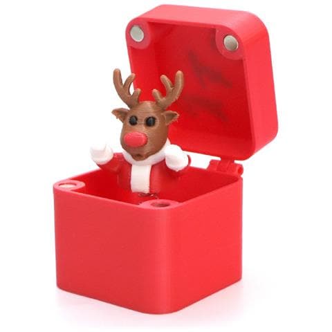 Scatola Regalo A Sorpresa Con Renna Di Natale Agitante - Scherzo Divertente Per Adulti - Foto 1