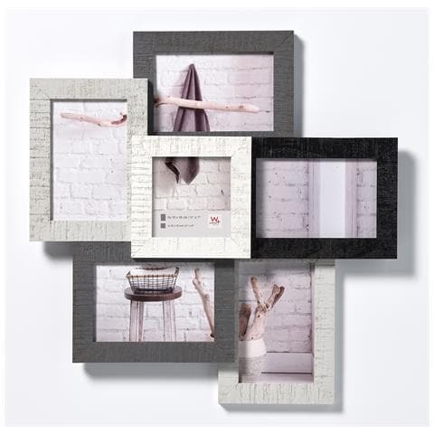 Galleria In Legno Per 6 Foto, Mix Di Colori, 5x13x18, 1x13x13 Cm - Foto 1