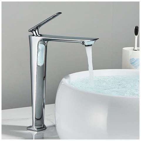Rubinetto per lavabo da bagno, Blackswan, tipo M202, modello alto cromato, misura 28 cm - Foto 2