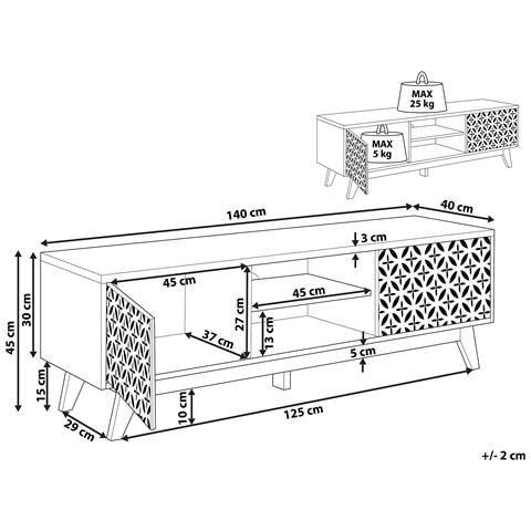Mobile Tv Prescot Marrone Chiaro - Foto 7