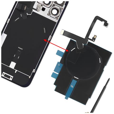 Nappe Antenna Nfc + Ricarica Induzione Di Sostituzione Per Iphone 16 Pro Max - Foto 2