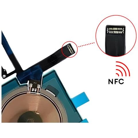 Nappe Antenna Nfc + Ricarica Induzione Di Sostituzione Per Iphone 16 Pro Max - Foto 4