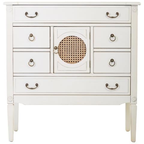 Cassettiera In Legno Con Griglia Bianca 85x38x90h - Foto 2