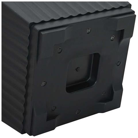 Vaso quadrato per fiori 6 pcs Nero 38 x 38 x 30 cm Plastica - Foto 9
