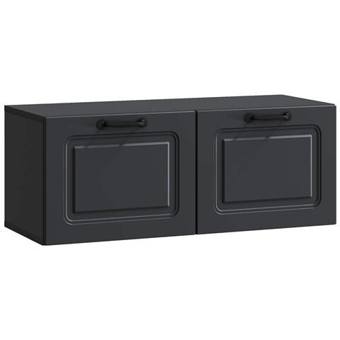 Mobile Porta TV da Muro Nero 78,5 x 31 x 30 cm - Foto 1