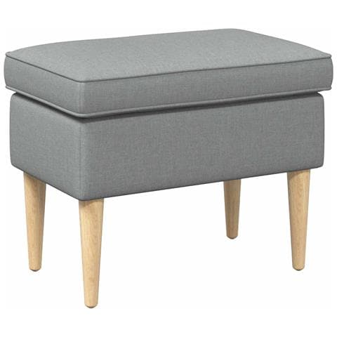 Poggiapiedi Grigio Chiaro 55 x 35 x 41 cm Poliestere - Foto 1