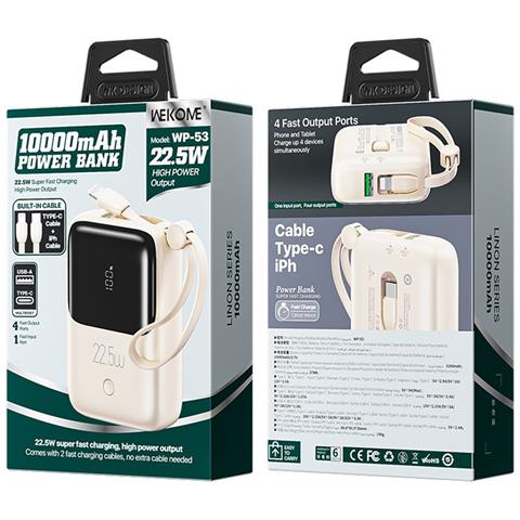 Power Bank - Beige, 10000 mAh, 5W - Foto 2