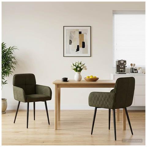Sedie da pranzo 2 pcs Pelle Scamosciata Sintetica 59x56,5x85cm - Foto 2