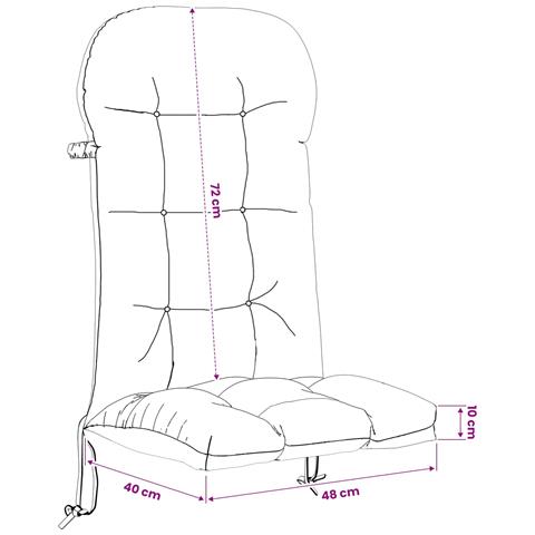 Cuscino per Lounger Sole PUTTEN 100% Poliestere Nero - Foto 7