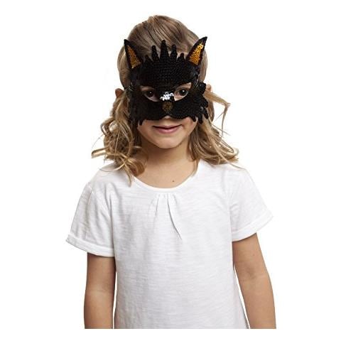 Maschera per gatti con paillettes, taglia unica - Foto 1