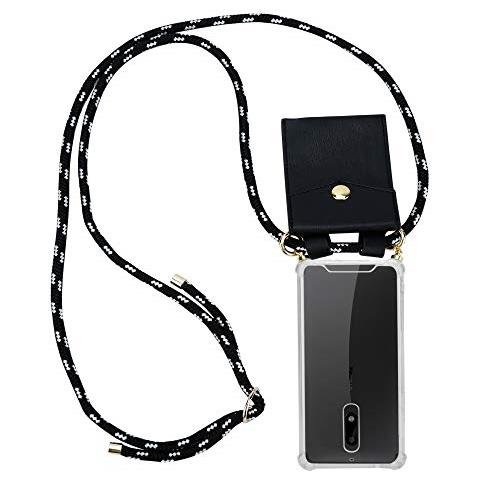 Catena Di Telefoni Cellulari Compatibile Con Nokia 5 2017 In Nero Argento - Coperchio Protettivo In Silicone Con Anelli D'oro, Cinturino In Corda E Custodia Staccabile - Foto 1