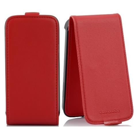 Custodia Compatibile Con Samsung Galaxy S4 Mini In Rosso Chili - Coperchio Protettivo In Design Flip Realizzato In Finta Pelle Liscia - Foto 2