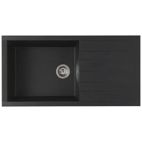 Lavello Da Incasso Cube, In Smc Black Straw - 06, 1 Vassoio, Dim. 100 * 50 Cm, Svuotamento Manuale - Foto 1