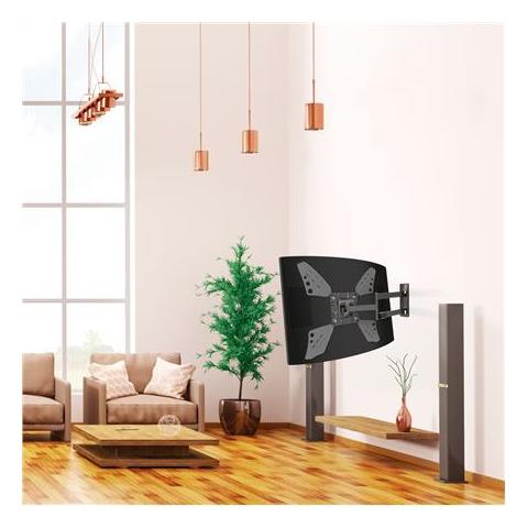 Supporto A Parete Per Tv Piatto / curvo 3400l Supporto A Parete, Movimento Completo, 40-70 "", Peso Massimo (capacità) 40 Kg, Nero - Foto 2
