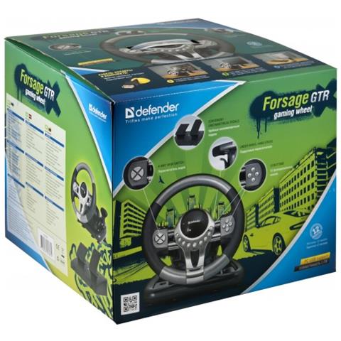 Forsage GTR, Volante + Pedali, PC, Cablato, USB 2.0, Nero, 3,1 kg - Foto 3