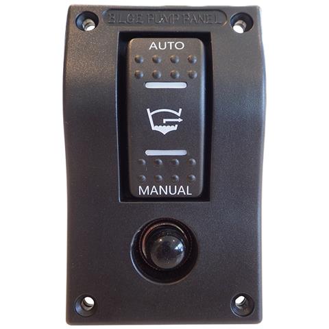 Pannello In Plastica Con Interruttore Basculante Manuale - Off - Auto, Per Pompe Di Sentina A 12/24 V. Dotato Di Magnetotermico Di Protezione Da 10a. Dimensioni Mm 60 X 100. - Foto 1