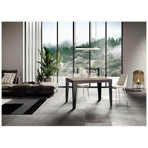 Tavolo Allungabile 90x160/264 Cm Flame Evolution Telaio Antracite - Noce - Foto 2