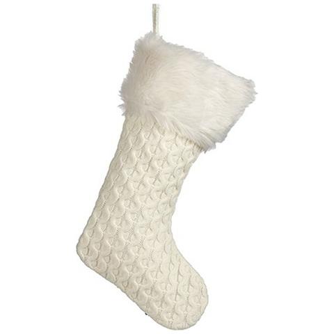 Decorazione Natalizia Calza Di Natale Bianco 28 X 4 X 46 Cm (12 Unità) - Foto 2