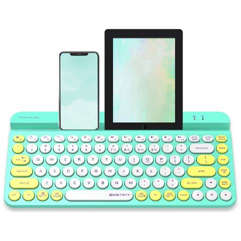 Tastiera Wireles + Bluetooth 4711421976206 per Gaming (Layout QWERTY) Colore Giallo - Foto 1