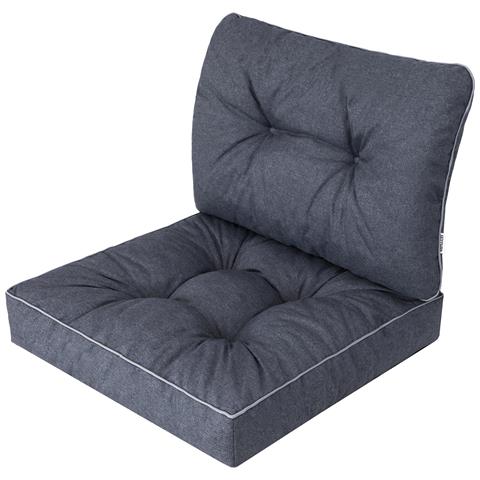 Comodo Cuscino Per Mobili Da Giardino In Techno Rattan, Cuscino Decorativo Da Giardino In Due Pezzi, Spessa Copertura Per Mobili Da Giardino, Cuscino Per Sedile Per Uso Interno Ed Esterno - Sedile 70x70 E Schienale70x43 - Marittimo - Foto 15