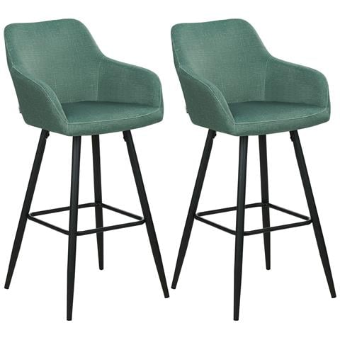 Set Di 2 Sedie Alte Casmalia Velluto Verde Scuro - Foto 2