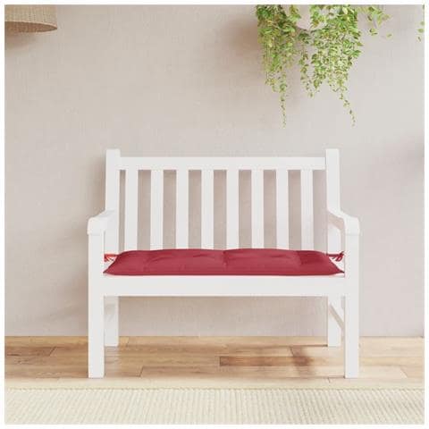 Cuscino Per Panca Rosso Vino 110x50x7 Cm In Tessuto Oxford - Foto 1