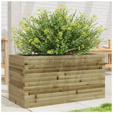 Fioriera Da Giardino 90x40x45,5 Cm In Legno Di Pino Impregnato - Foto 1