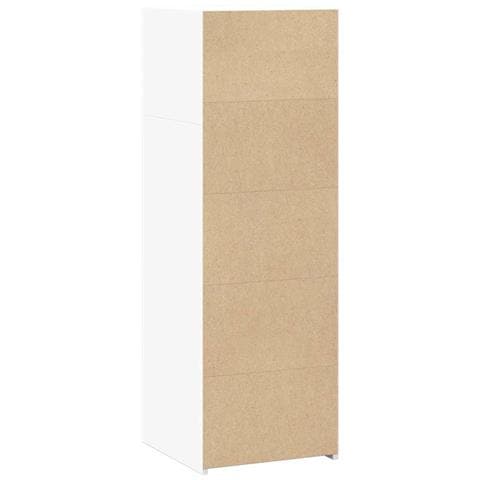 Credenza Bianca 40x41x124 Cm In Legno Multistrato - Foto 2