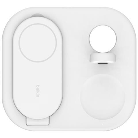 Caricabatteria Wireless per Smartphones Smartwatch Cuffie con Potenza 15 W Colore Bianco - Foto 2